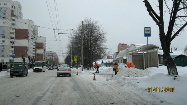 В Пензе полным ходом идёт очистка от снега
