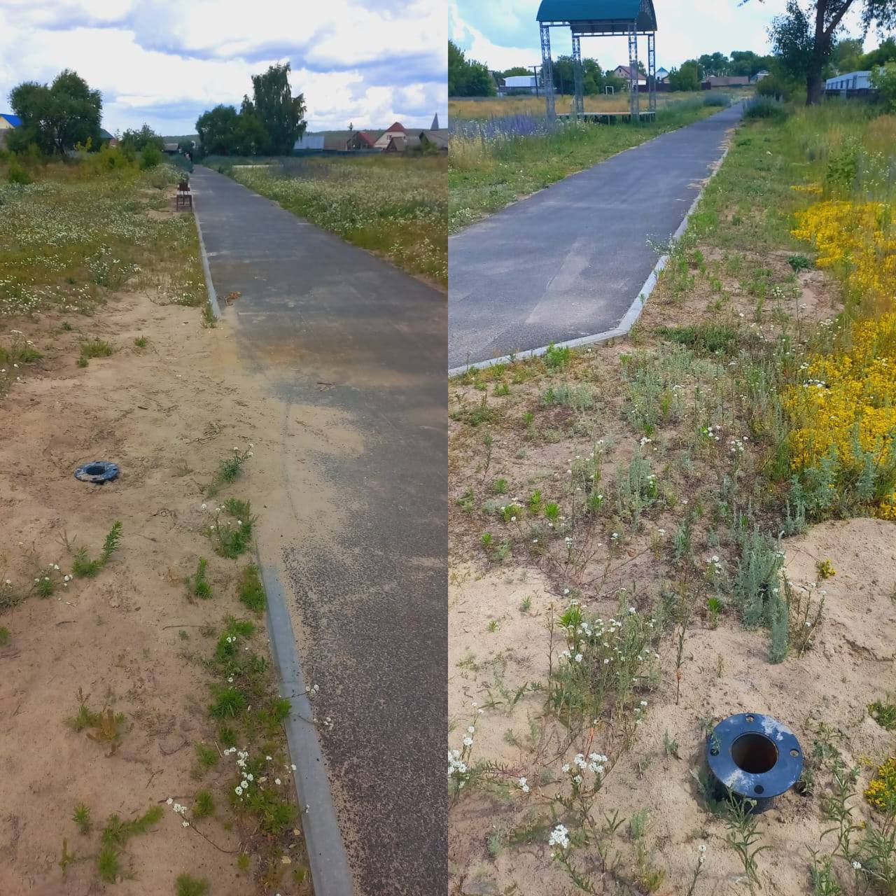 В селе Индерка благоустраивают территорию возле стадиона В селе Индерка благоустраивают территорию возле стадиона