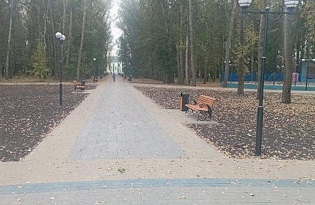 Благоустройство парка в Каменке идет по графику Благоустройство парка в Каменке идет по графику