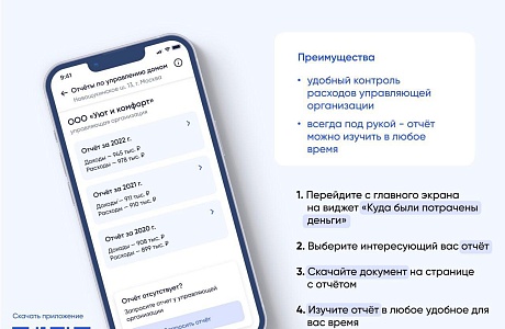 Изучить отчеты управляющей организации можно в приложении "Госуслуги. Дом"